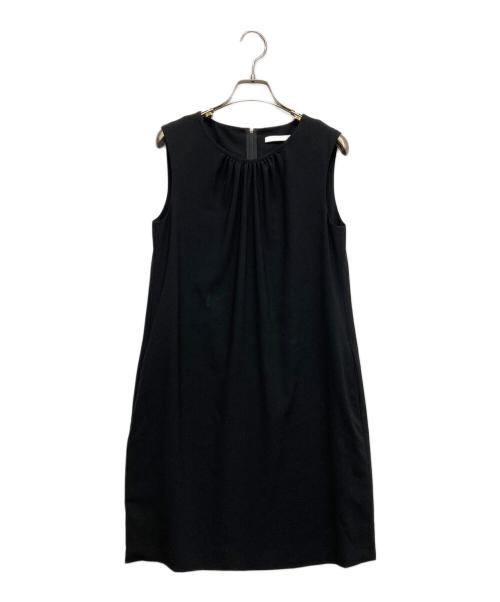 FOXEY NEWYORK（フォクシーニューヨーク）FOXEY NEWYORK (フォクシーニューヨーク) ノースリーブワンピース ブラック サイズ:40の古着・服飾アイテム