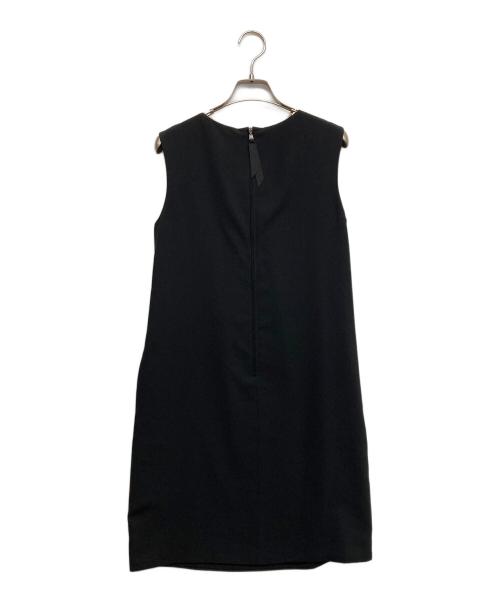 FOXEY NEWYORK（フォクシーニューヨーク）FOXEY NEWYORK (フォクシーニューヨーク) ノースリーブワンピース ブラック サイズ:40の古着・服飾アイテム