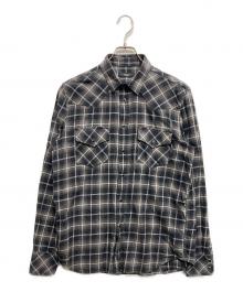 DIESEL（ディーゼル）の古着「チェックシャツ」｜ブラック