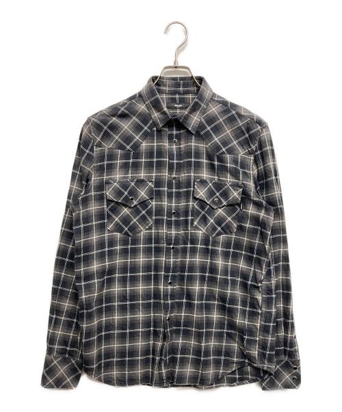 DIESEL（ディーゼル）DIESEL (ディーゼル) チェックシャツ ブラック サイズ:Mの古着・服飾アイテム