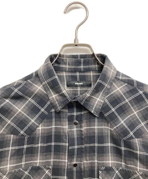 DIESEL（ディーゼル）DIESEL (ディーゼル) チェックシャツ ブラック サイズ:Mの古着・服飾アイテム