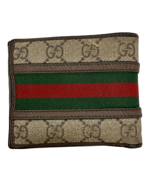 GUCCI（グッチ）GUCCI (グッチ) 2つ折り財布 ブラウンの古着・服飾アイテム
