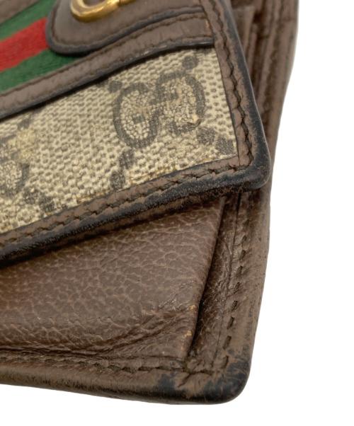 GUCCI（グッチ）GUCCI (グッチ) 2つ折り財布 ブラウンの古着・服飾アイテム