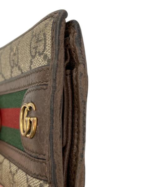 GUCCI（グッチ）GUCCI (グッチ) 2つ折り財布 ブラウンの古着・服飾アイテム