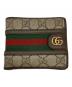 GUCCI（グッチ）の古着「2つ折り財布」｜ブラウン