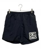 stussyステューシー）の古着「SS-LINK WATER SHORT」｜ブラック