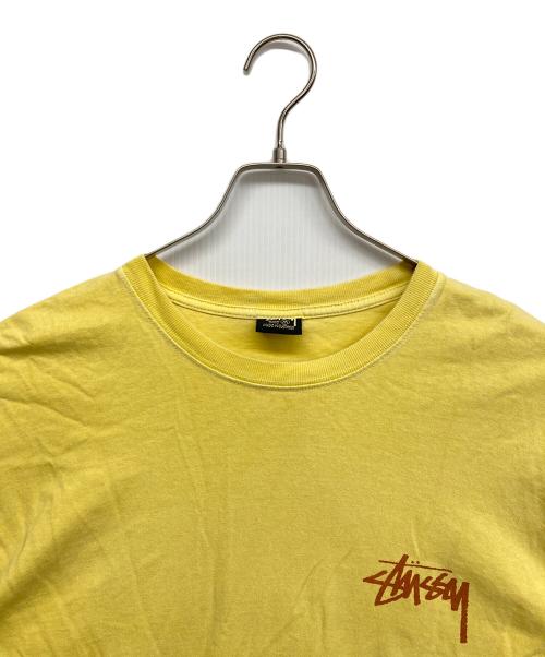 stussy（ステューシー）stussy (ステューシー) How We're Livin' Pigment Dyed LS Tee イエロー サイズ:Mの古着・服飾アイテム