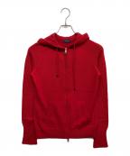 BURBERRYバーバリー）の古着「ジップアップニット」｜レッド