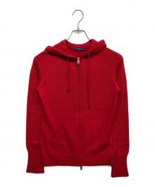 BURBERRY（バーバリー）の古着「ジップアップニット」｜レッド