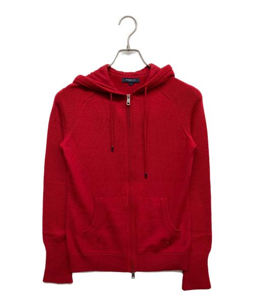BURBERRY（バーバリー）BURBERRY (バーバリー) ジップアップニット レッド サイズ:1の古着・服飾アイテム