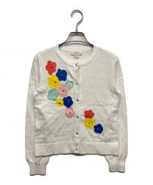 Kate Spade（ケイトスペード）の古着「クルーネックカーディガン」｜ホワイト