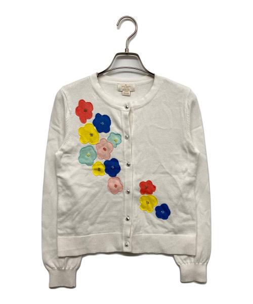 Kate Spade（ケイトスペード）Kate Spade (ケイトスペード) クルーネックカーディガン ホワイト サイズ:不明の古着・服飾アイテム