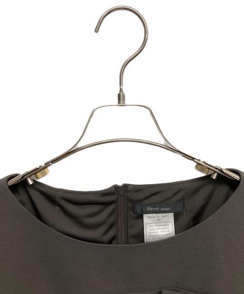 Rene basic（ルネベーシック）Rene basic (ルネベーシック) ノースリーブワンピース ブラウン サイズ:36の古着・服飾アイテム