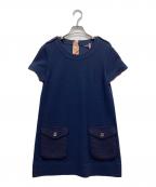 BURBERRY LONDONバーバリーロンドン）の古着「半袖ワンピース」｜ネイビー