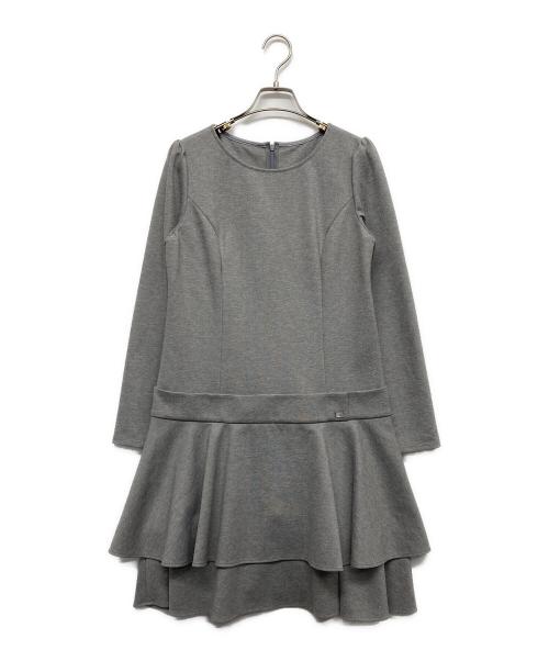 Rene basic（ルネベーシック）Rene basic (ルネベーシック) 裾フリルワンピース グレー サイズ:36の古着・服飾アイテム