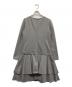 Rene basic (ルネベーシック) 裾フリルワンピース グレー サイズ:36：14000円