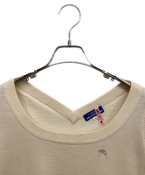BURBERRY BLUE LABEL（バーバリー ブルー レーベル）BURBERRY BLUE LABEL (バーバリー ブルー レーベル) 半袖ニット ベージュ サイズ:38の古着・服飾アイテム