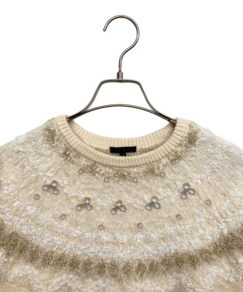 TO BE CHIC（トゥービーシック）TO BE CHIC (トゥービーシック) クルーネックニット ベージュ サイズ:2の古着・服飾アイテム