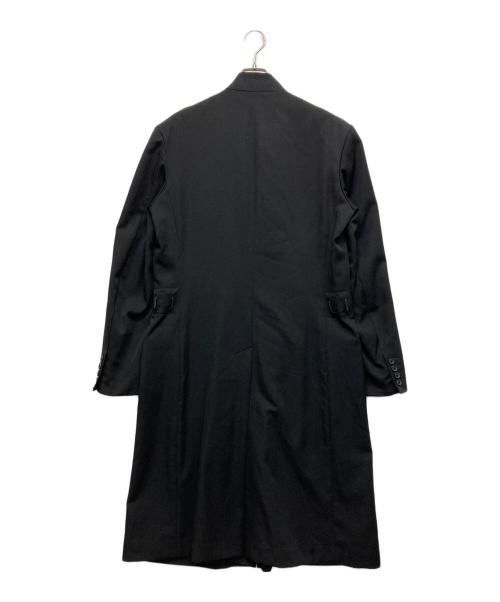 Yohji Yamamoto pour homme（ヨウジヤマモト プールオム）Yohji Yamamoto pour homme (ヨウジヤマモト プールオム) ウールギャバスタンドカラーロングジャケット ブラック サイズ:3の古着・服飾アイテム