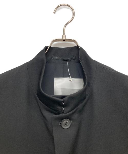 Yohji Yamamoto pour homme（ヨウジヤマモト プールオム）Yohji Yamamoto pour homme (ヨウジヤマモト プールオム) ウールギャバスタンドカラーロングジャケット ブラック サイズ:3の古着・服飾アイテム