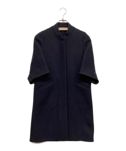 MARNI（マルニ）MARNI (マルニ) ウールステンカラーコート ネイビー サイズ:38の古着・服飾アイテム