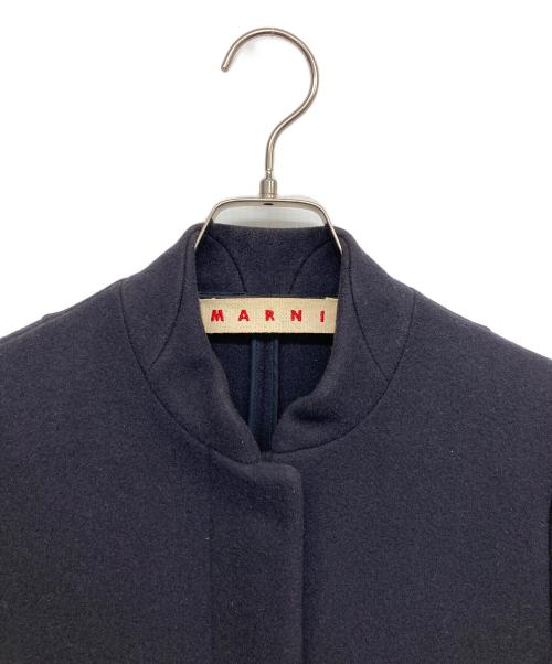 MARNI（マルニ）MARNI (マルニ) ウールステンカラーコート ネイビー サイズ:38の古着・服飾アイテム