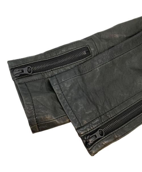 Diagram（ダイアグラム）Diagram (ダイアグラム) ラムレザーライダースジャケット ブラック サイズ:36の古着・服飾アイテム