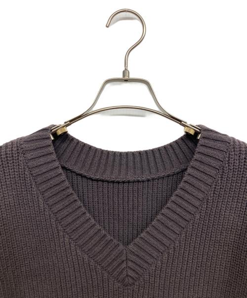 GRACE CONTINENTAL（グレースコンチネンタル）GRACE CONTINENTAL (グレースコンチネンタル) デニムフレアニットトップ ブラック サイズ:36の古着・服飾アイテム