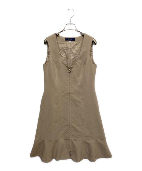 M'S GRACY（エムズグレイシー）M'S GRACY (エムズグレイシー) ノースリーブワンピース ベージュ サイズ:36の古着・服飾アイテム