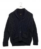 DEUXIEME CLASSEドゥーズィエム クラス）の古着「カウチンウールカシミヤニットカーディガン」｜ネイビー