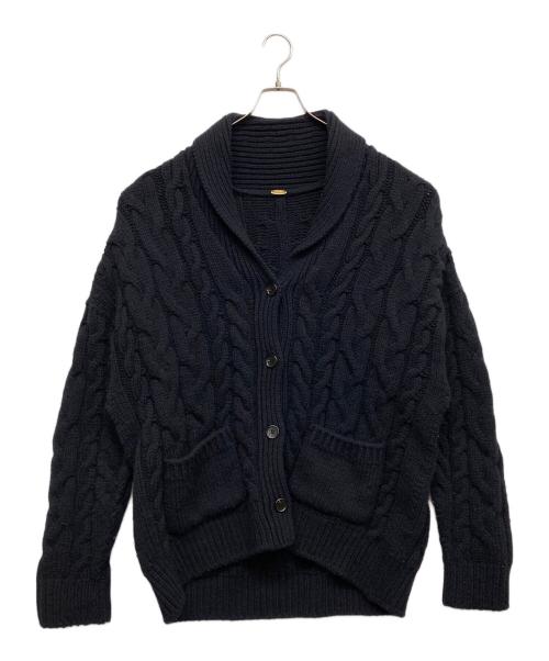 DEUXIEME CLASSE（ドゥーズィエム クラス）Deuxieme Classe (ドゥーズィエム クラス) カウチンウールカシミヤニットカーディガン ネイビー サイズ:FREEの古着・服飾アイテム