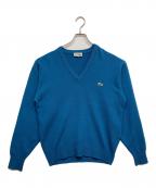 CHEMISE LACOSTEシュミーズ ラコステ）の古着「Vネックニット」｜ブルー