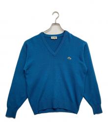 CHEMISE LACOSTE（シュミーズ ラコステ）の古着「Vネックニット」｜ブルー