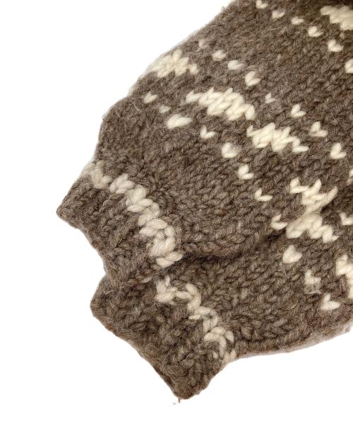 MARK（マーク）MARK (マーク) カウチンニットカーディガン ブラウン サイズ:無しの古着・服飾アイテム