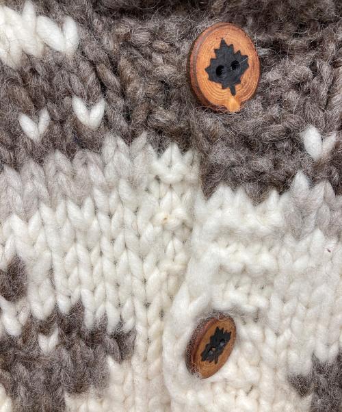 MARK（マーク）MARK (マーク) カウチンニットカーディガン ブラウン サイズ:無しの古着・服飾アイテム