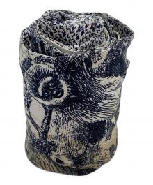 Christian Dior（クリスチャン ディオール）の古着「ミッツァシルクスカーフ」｜ブラック×ホワイト