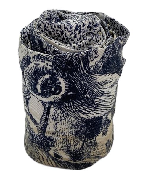 Christian Dior（クリスチャン ディオール）Christian Dior (クリスチャン ディオール) ミッツァシルクスカーフ ブラック×ホワイトの古着・服飾アイテム