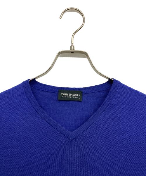 JOHN SMEDLEY（ジョンスメドレー）JOHN SMEDLEY (ジョンスメドレー) Vネックニット パープル サイズ:XSの古着・服飾アイテム