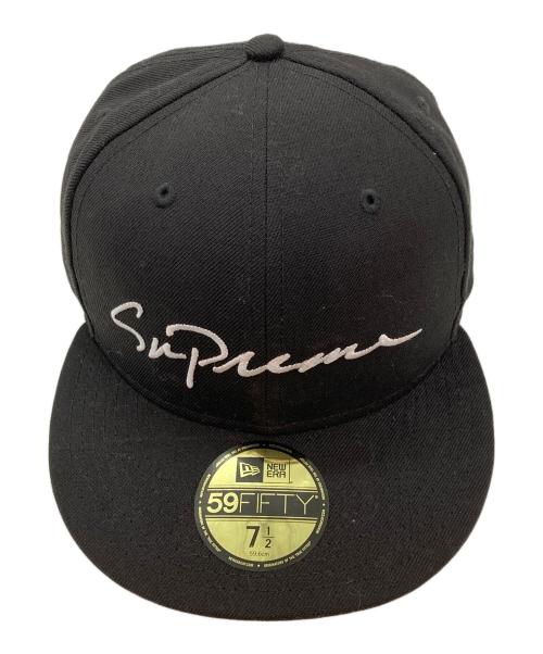 New Era（ニューエラ）New Era (ニューエラ) Supreme (シュプリーム) キャップ ブラックの古着・服飾アイテム
