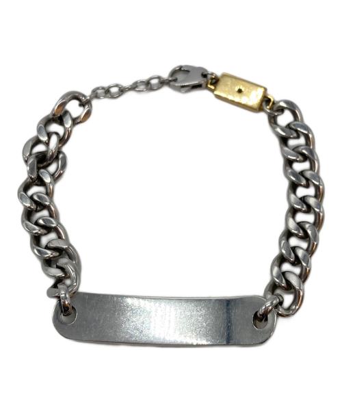 DIESEL（ディーゼル）DIESEL (ディーゼル) IDチェーンブレスレット シルバーの古着・服飾アイテム