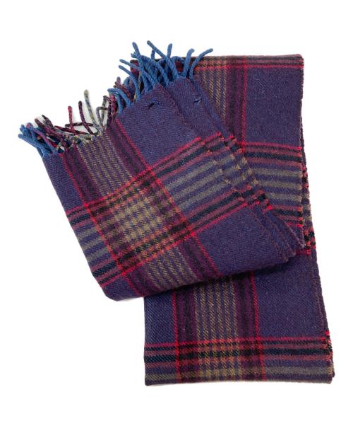 JOHNSTONS（ジョンストンズ）JOHNSTONS (ジョンストンズ) カシミヤマフラー パープルの古着・服飾アイテム