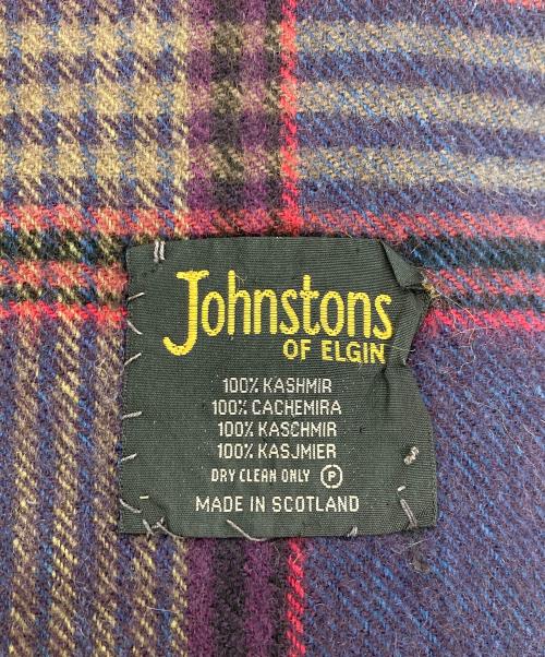 JOHNSTONS（ジョンストンズ）JOHNSTONS (ジョンストンズ) カシミヤマフラー パープルの古着・服飾アイテム