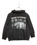 MADEEEXTREMEメイドエクストリーム）の古着「プリントパーカー」｜ブラック