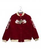 BILLVANビルバン）の古着「リバーシブル別珍スカジャン」｜レッド