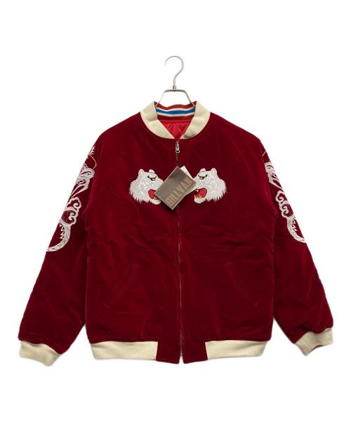 BILLVAN（ビルバン）BILLVAN (ビルバン) リバーシブル別珍スカジャン レッド サイズ:40の古着・服飾アイテム