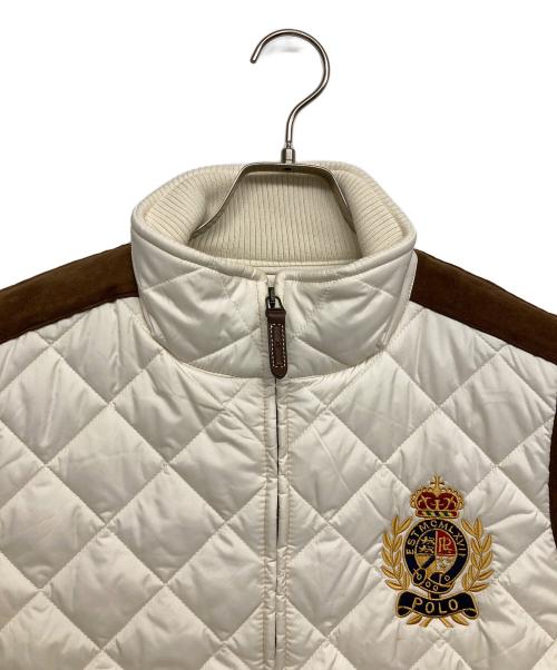 POLO RALPH LAUREN（ポロ・ラルフローレン）POLO RALPH LAUREN (ポロ・ラルフローレン) 中綿ベスト ホワイト サイズ:Lの古着・服飾アイテム