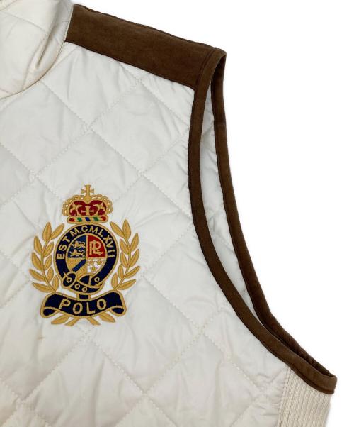 POLO RALPH LAUREN（ポロ・ラルフローレン）POLO RALPH LAUREN (ポロ・ラルフローレン) 中綿ベスト ホワイト サイズ:Lの古着・服飾アイテム