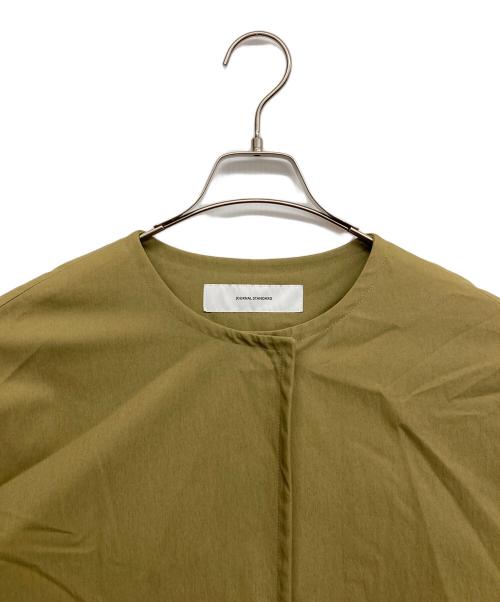 JOURNAL STANDARD（ジャーナルスタンダード）JOURNAL STANDARD (ジャーナルスタンダード) コットンナイロンノーカラーコート ベージュ サイズ:Mの古着・服飾アイテム