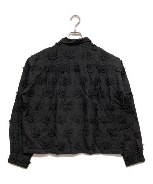 JOURNAL STANDARD relume（ジャーナルスタンダード レリューム）JOURNAL STANDARD relume (ジャーナルスタンダード レリューム) crinkle crinkle crinkle (クリンクル クリンクル クリンクル) 3Dエンブロイダリーシャツ ブラック サイズ:Fの古着・服飾アイテム