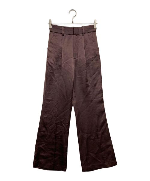 STUDIOUS（ステュディオス）STUDIOUS (ステュディオス) リンクルサテンセミフレアーパンツ レッド サイズ:1の古着・服飾アイテム